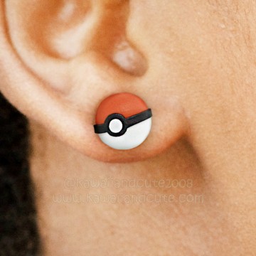 Pokemon Earrings Necklace Set Retro Gaming Silver Pikachu Pokeball 