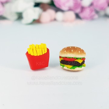Hamburguer and chips