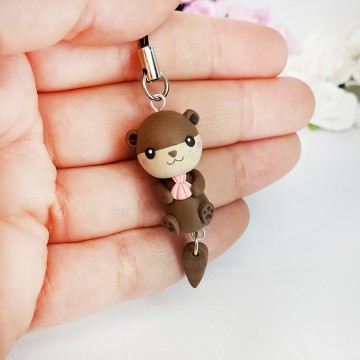 Nutria kawaii llavero
