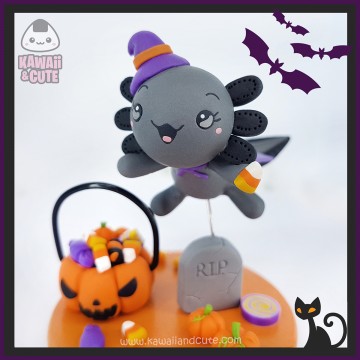 Ajolote negro truco o trato figura