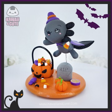 Ajolote negro truco o trato figura