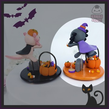 Ajolote negro truco o trato figura