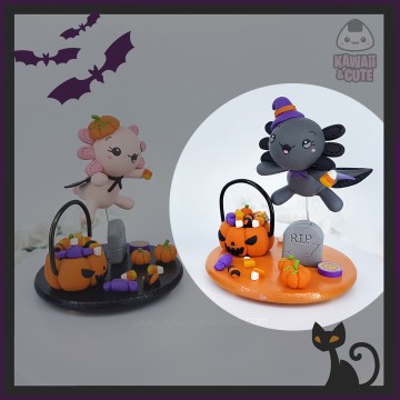 Ajolote negro truco o trato figura