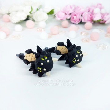 Dragon Negro cuelgaorejas 05