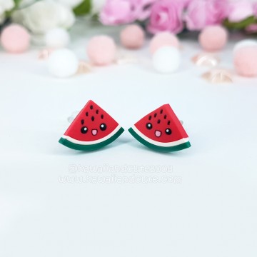 Watermelon triangle earring 05