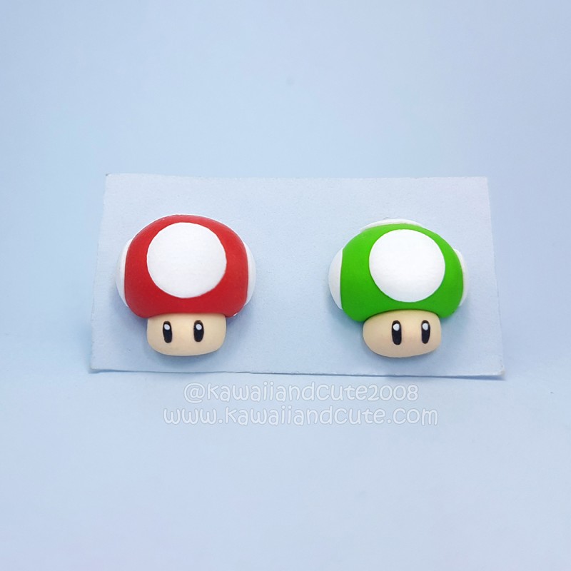 Mushroom Mario earrings 04
