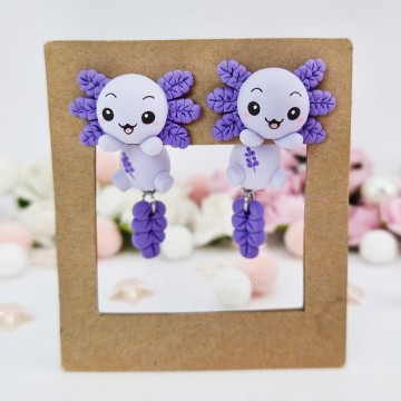 Ajolote Lavanda cuelgaorejas 06