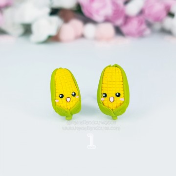 Corn stud earrings 02