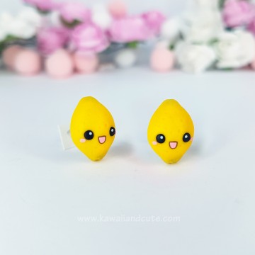 Lemon stud earrings 03