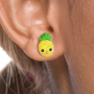 Pineapple stud earrings 01