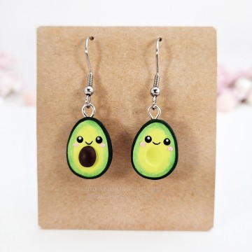 Pendientes de aguacates kawaii 03