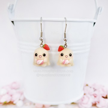 Ghost marshmallow Earrings 03