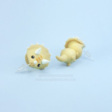 triceratops earrings