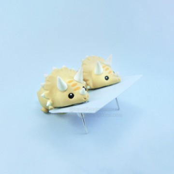 triceratops earrings