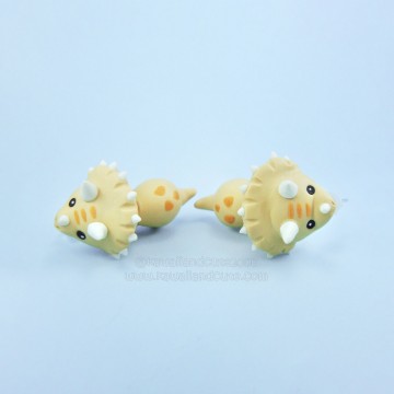 triceratops earrings