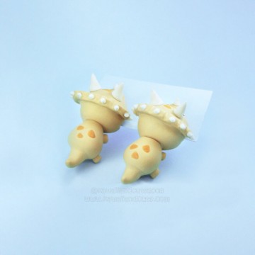 triceratops earrings